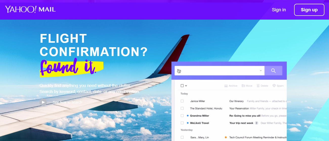 Yahoo coupons - flight confirmation