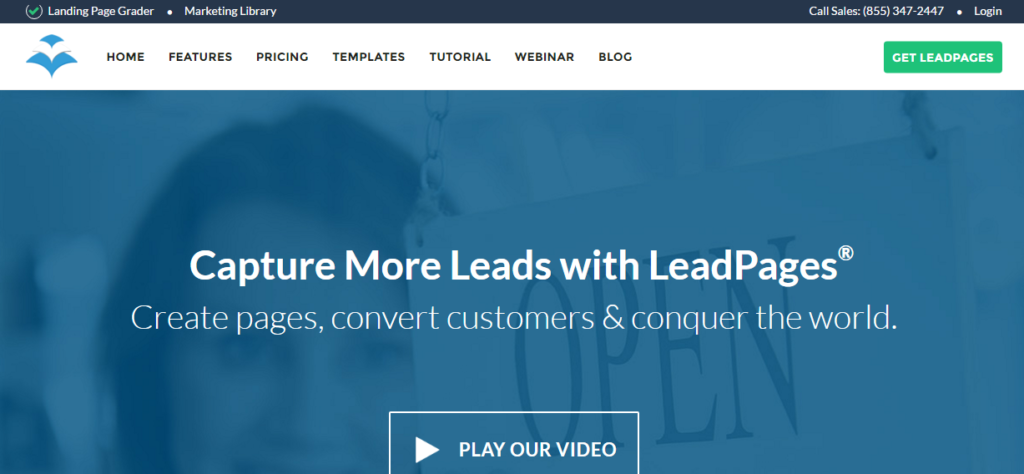 LeadPages Software mobile responsive landing page generator
