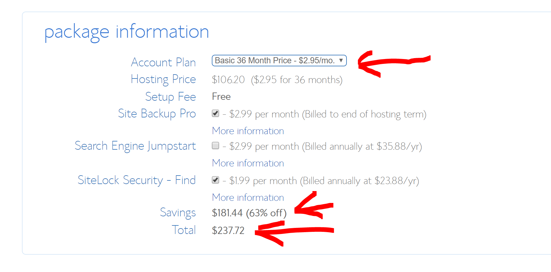 bluehost saving price