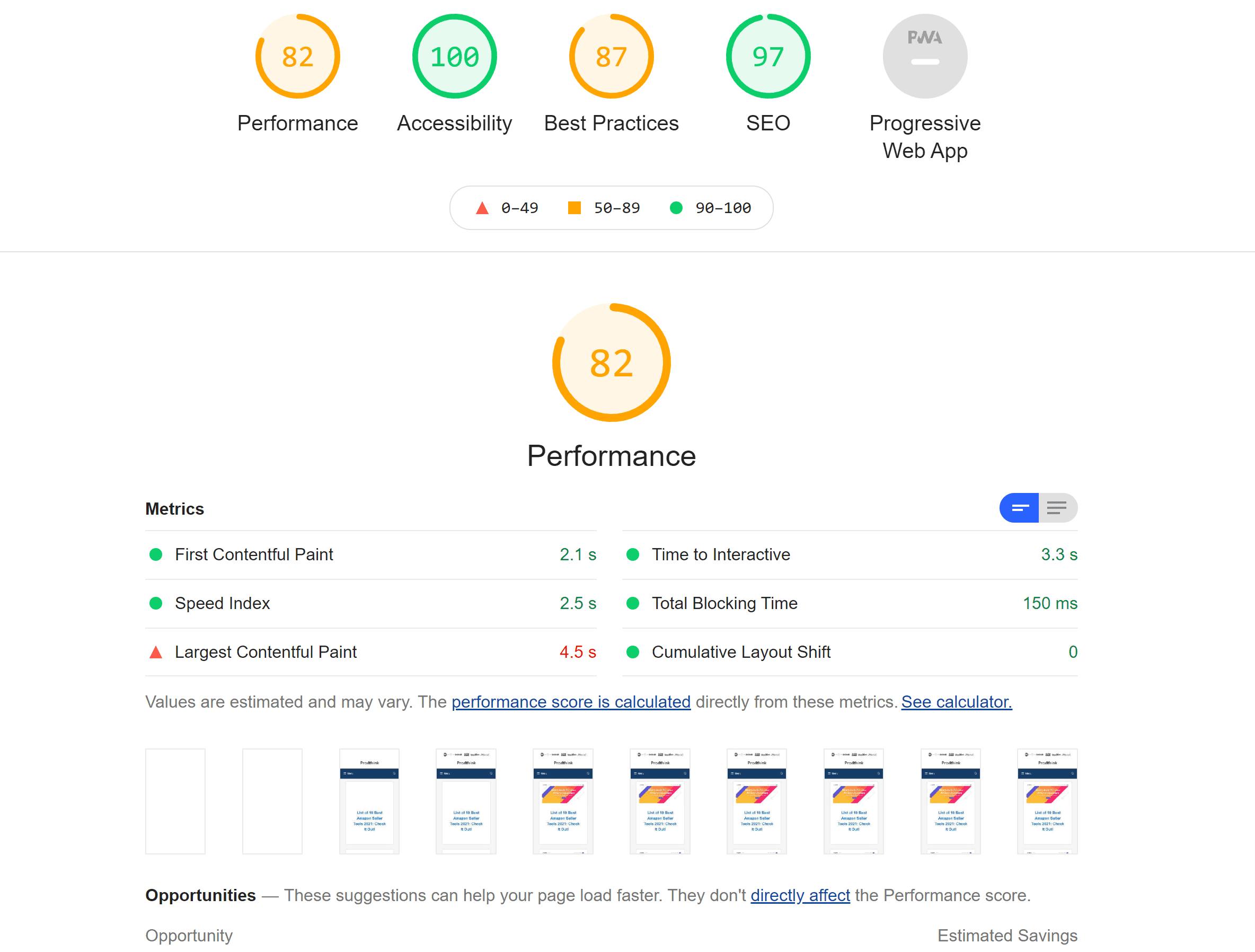 Dreamhost-google-page-speed-result