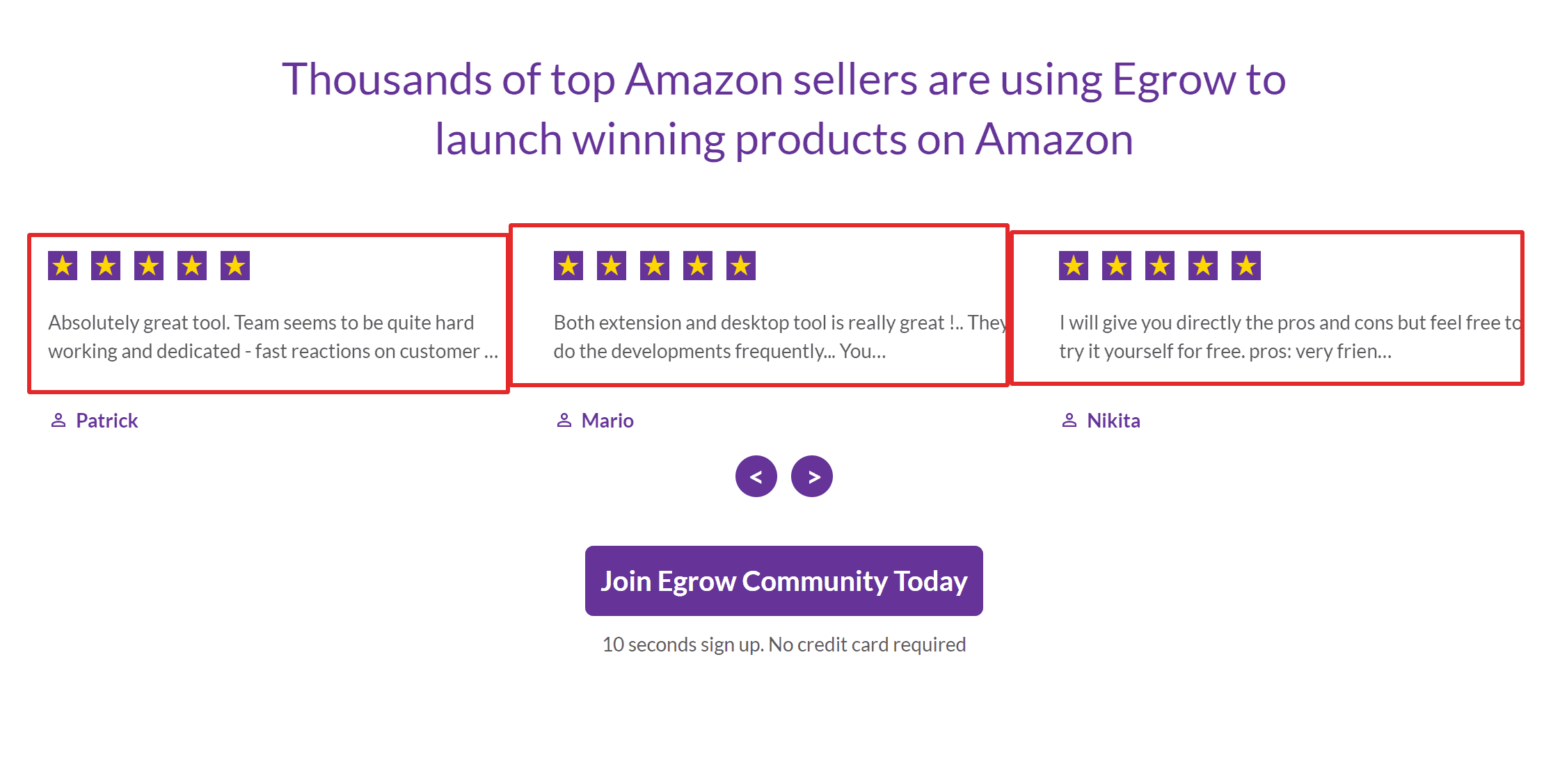 Egrow reviews Amazon product research tool