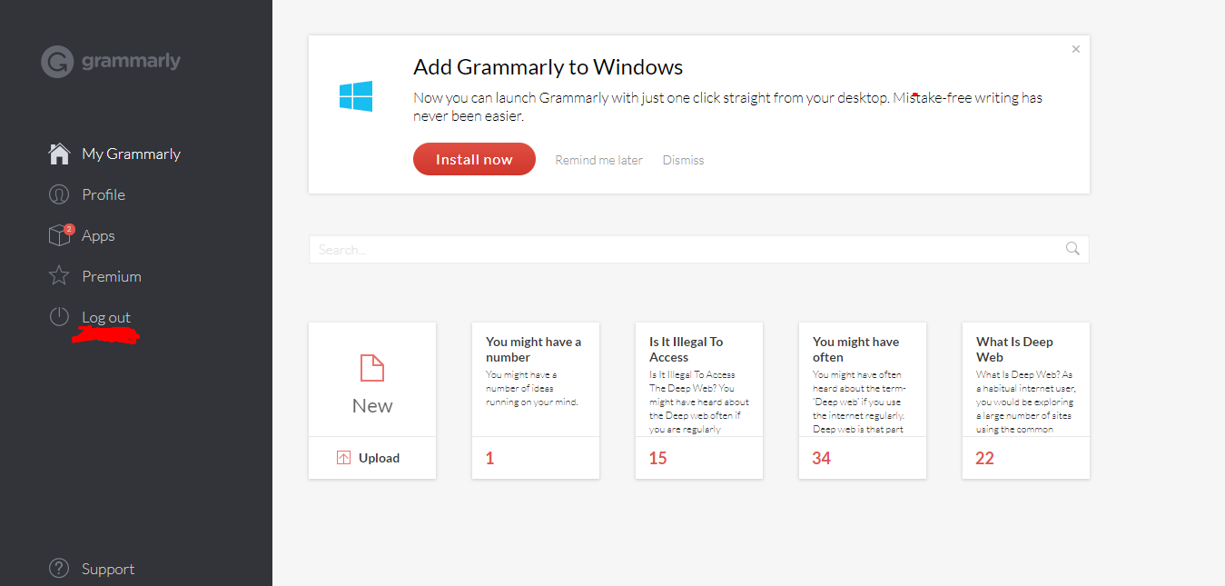 Review about Grammarly web version