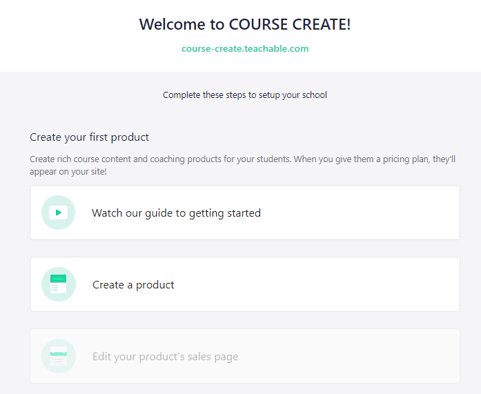 create your first product