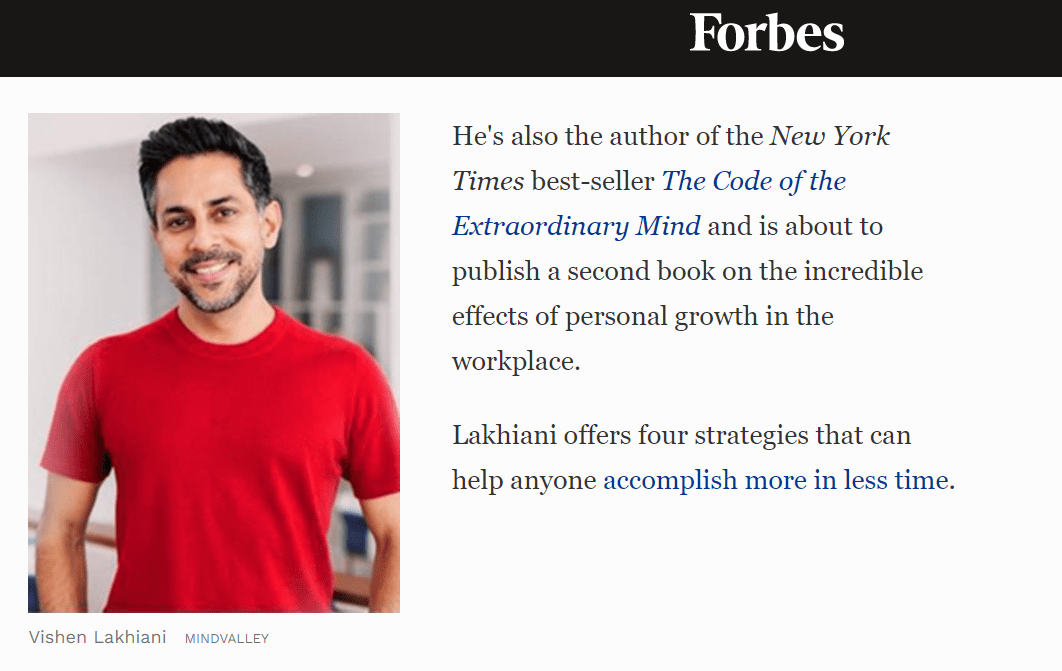 Vishen lakhani featured in forbes