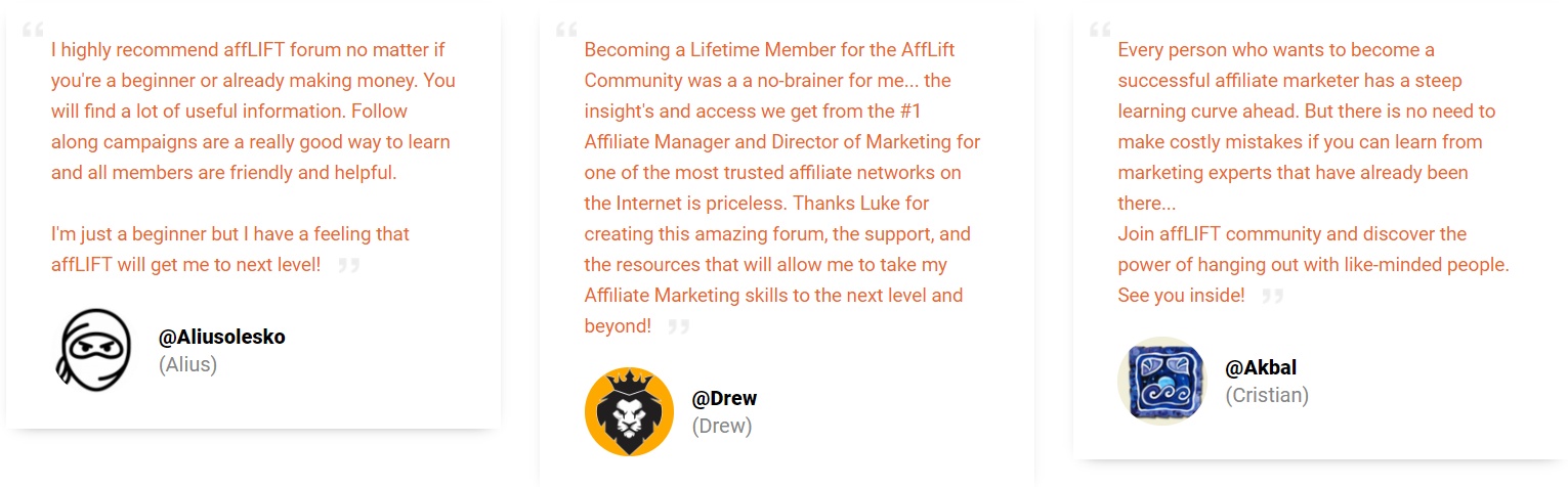 AffLIFT Review- Testimonials