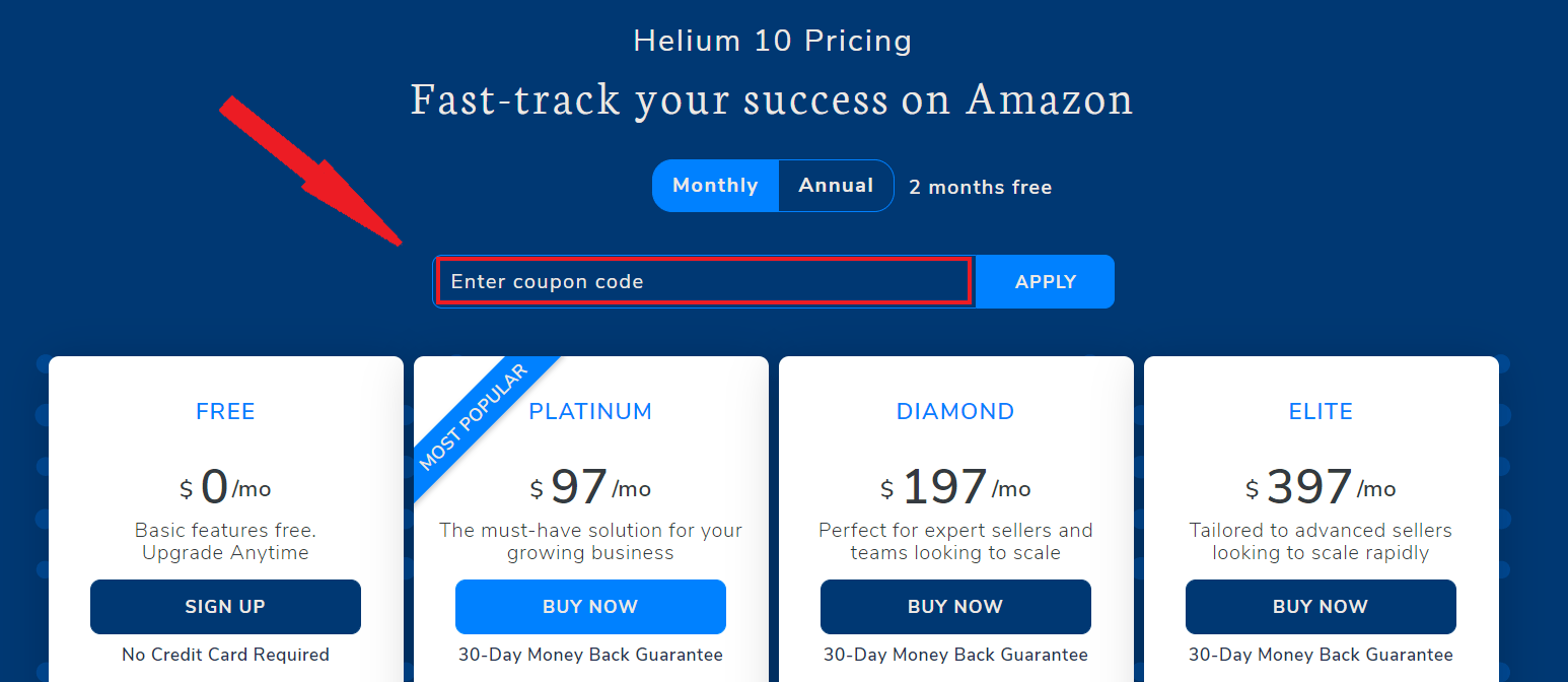 Helium 10 Discount Coupon Page