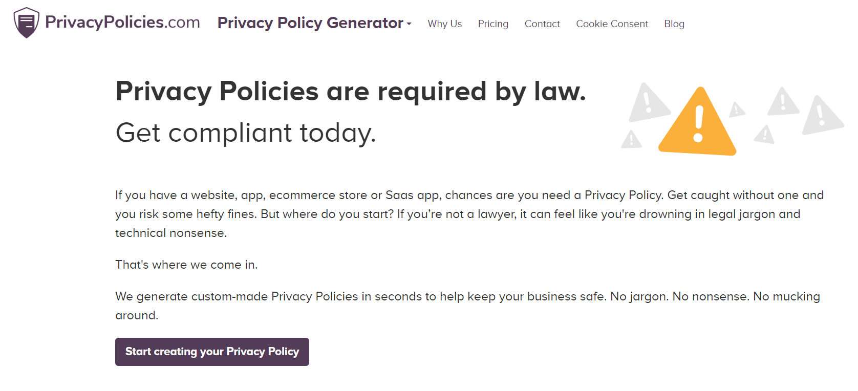  Privacy Policies Review- 1 Privacy Policy Generator Free GDPR CalOPPA 