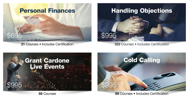 Grant Cardone Sales Training University Review- Modules Available 3