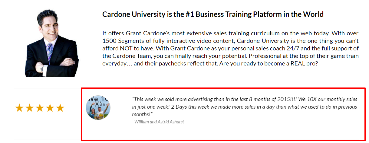 Grant Cardone University Review- Reviews