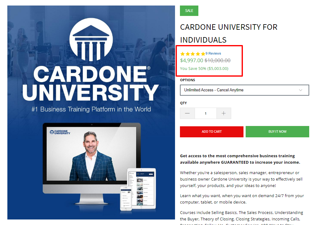 Grant Cardone University Review- The University Review