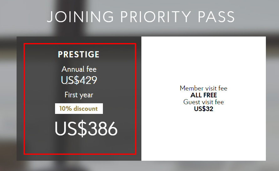 Priority Pass Coupon Codes- Prestige Plan