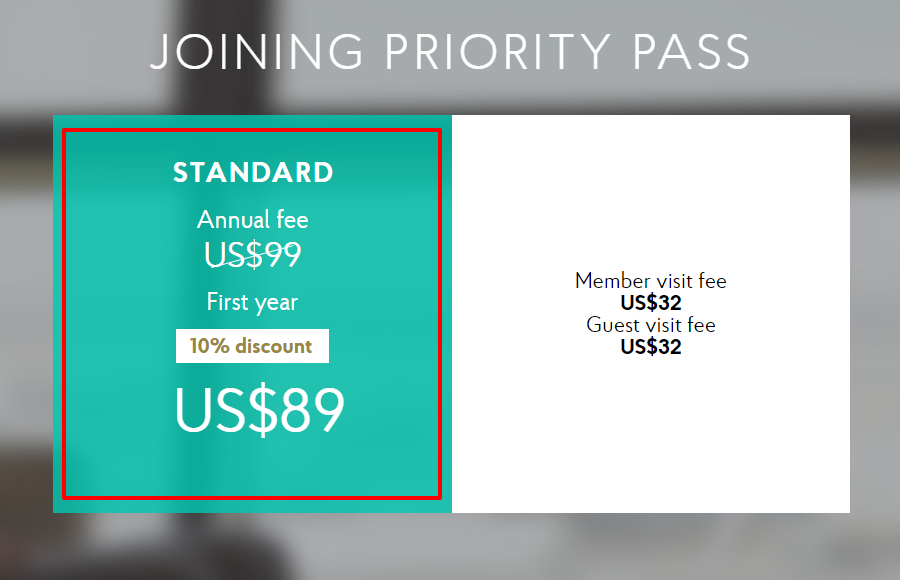 Priority Pass Coupon Codes- Standard Plan