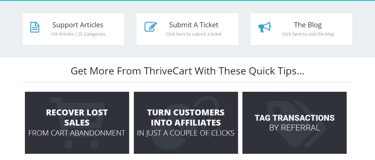 ThriveCart fuction Support Help for ThriveCart