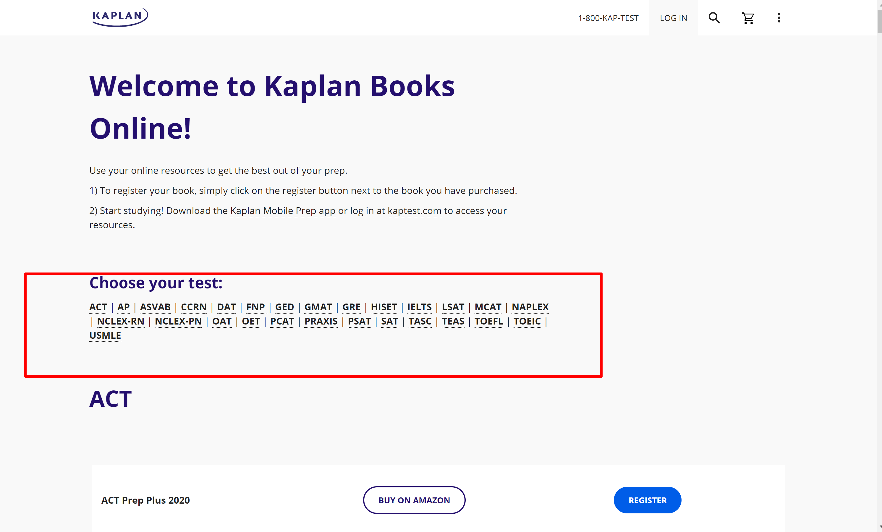 Kaplan books online