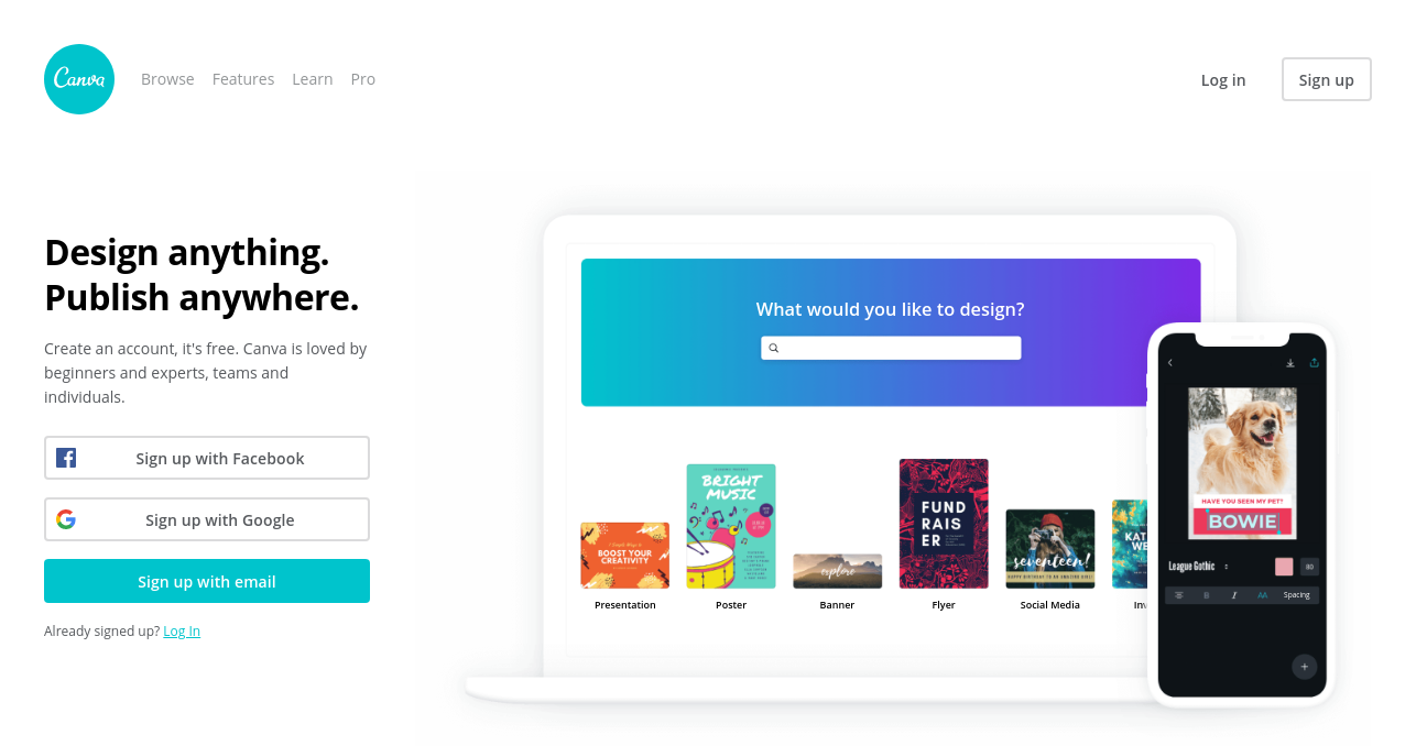 canva for startups