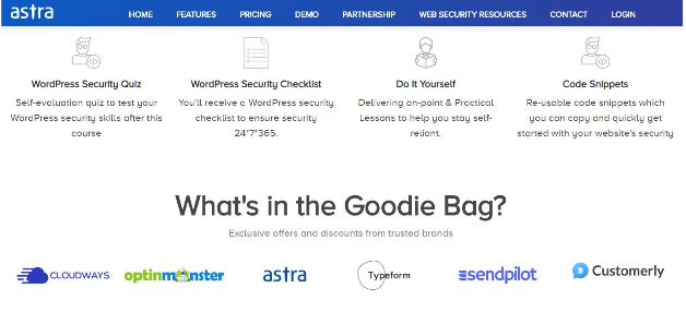 Astra WordPress Security Course- Goodie Bag