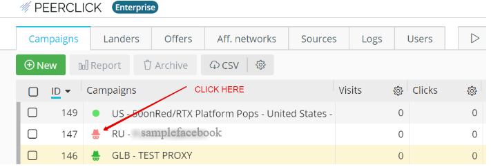 Cloak Facebook Ads With Peerclick- Adding Domain