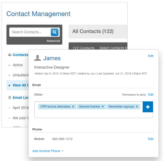 Omnisend vs Constant Contact vs ActiveCampaign- Contact Management
