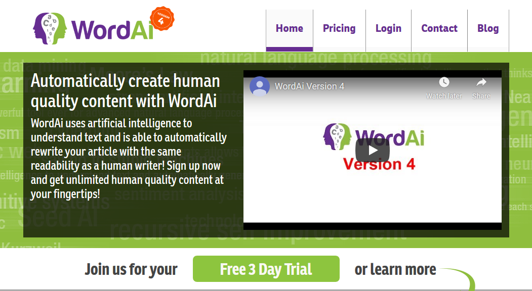 WordAi Review- The Smartest Article Rewriter Ever
