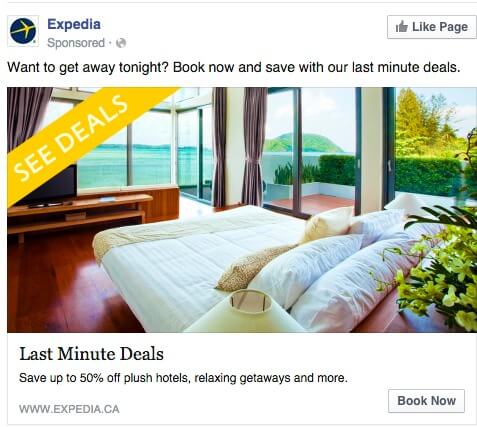 Facebook Ad - expedia ads