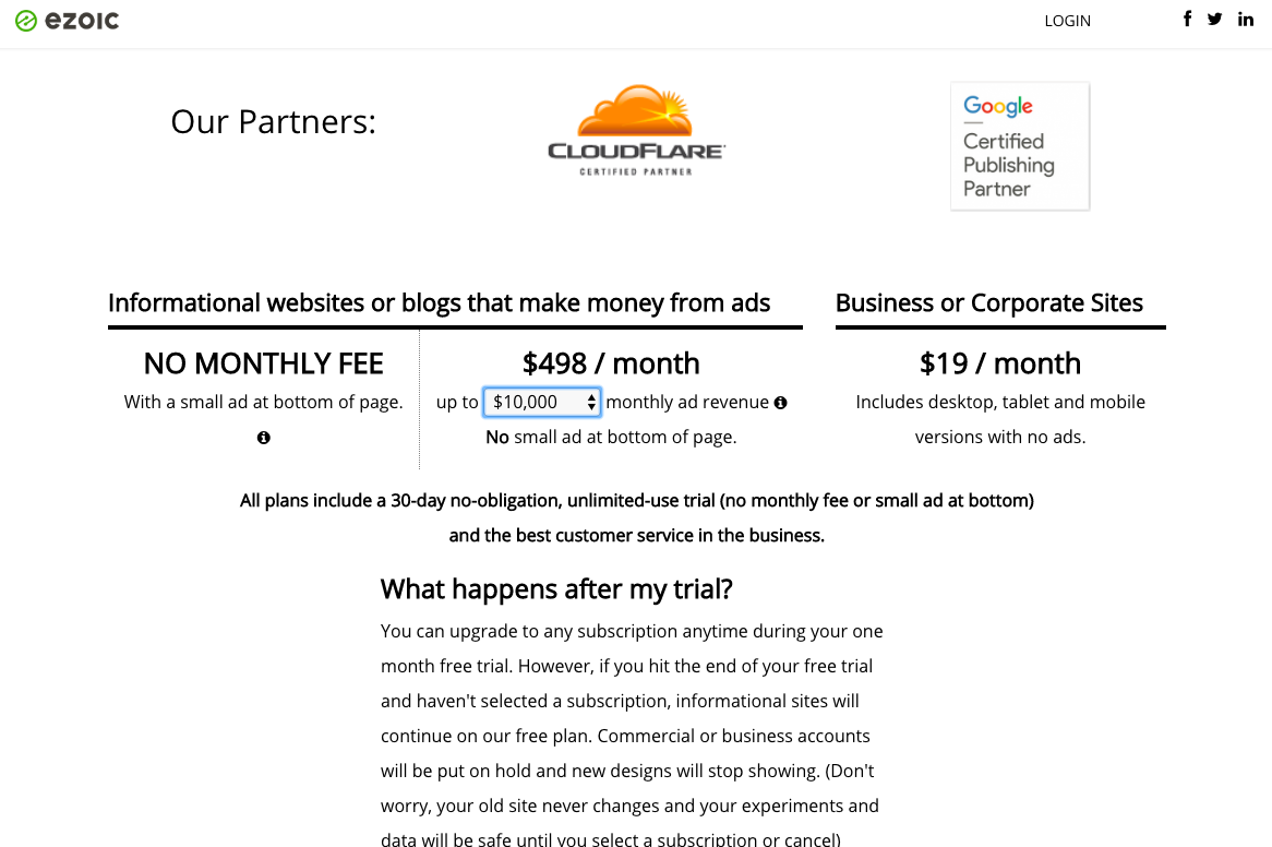 AdPushup vs Ezoic- Pricing