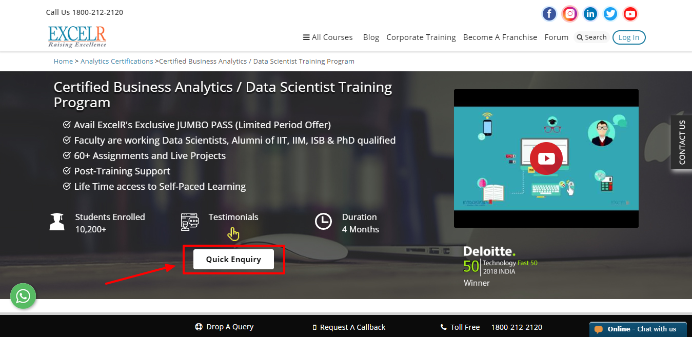 Excelr Review - Data Scientist