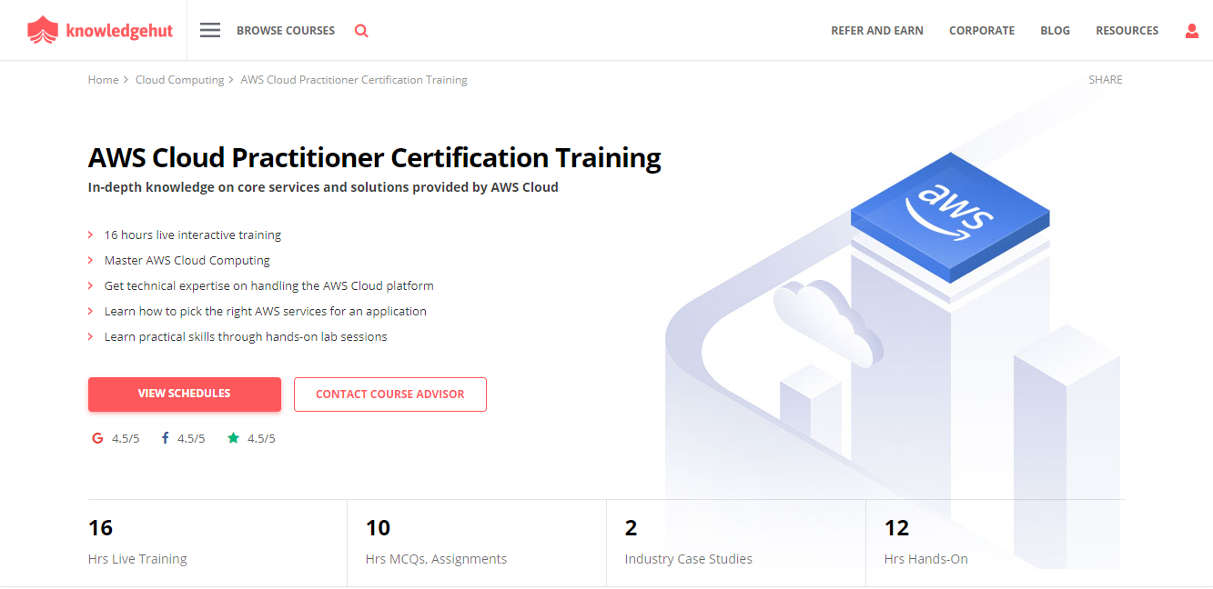 KnowledgeHut Review- AWS Certified Cloud Practitioner Training Exam CLF-C01