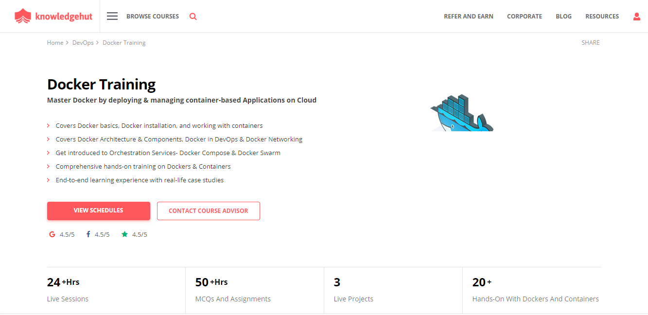 KnowledgeHut Review - Docker Training Docker Certification Course