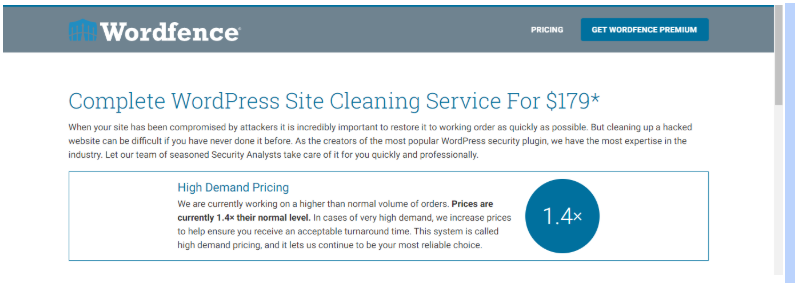 Astra vs WordFence Comparison Review - Pricing Plan WordFence