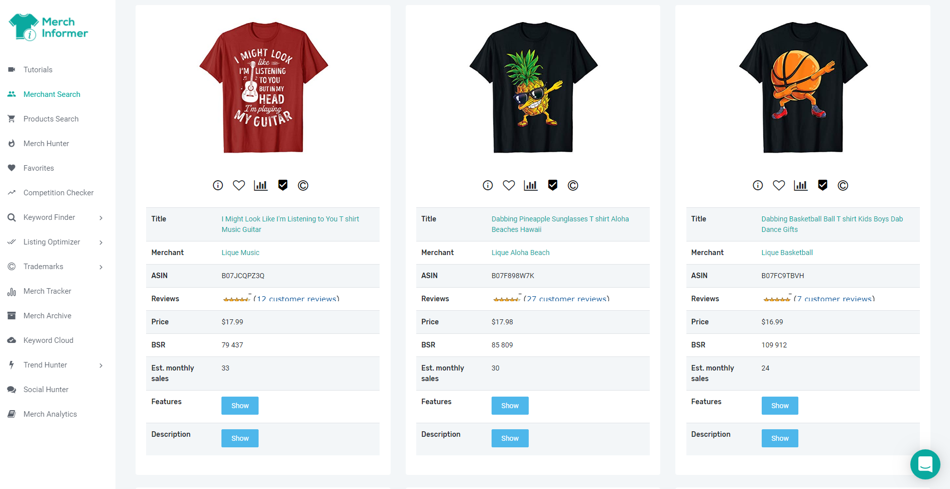 Merch Informer Review - Create own products