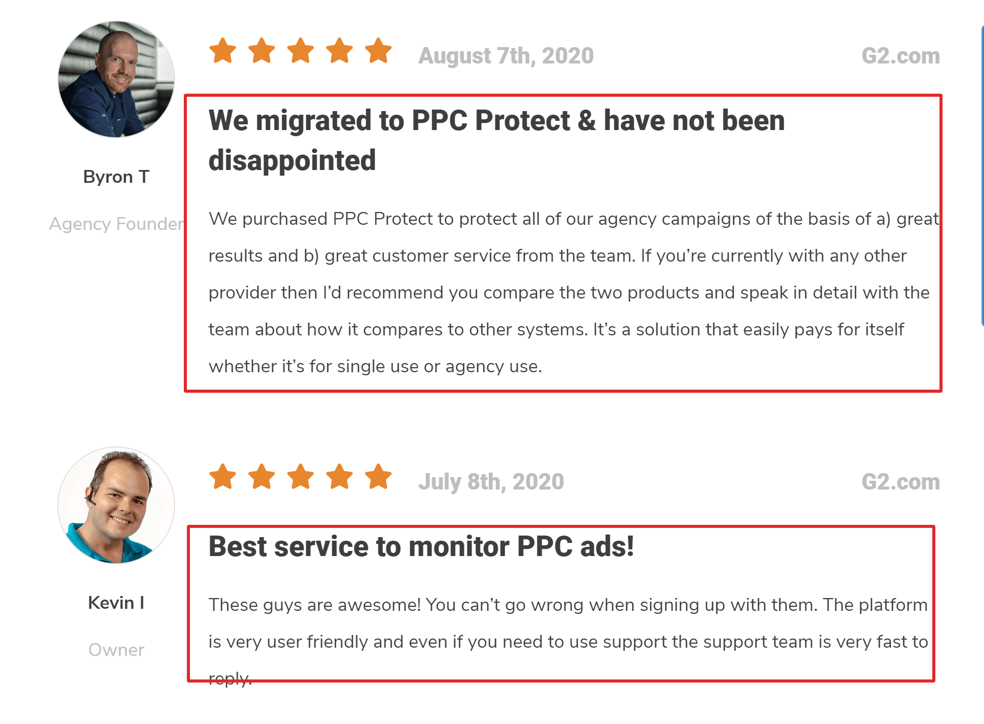 PPC protect reviews online