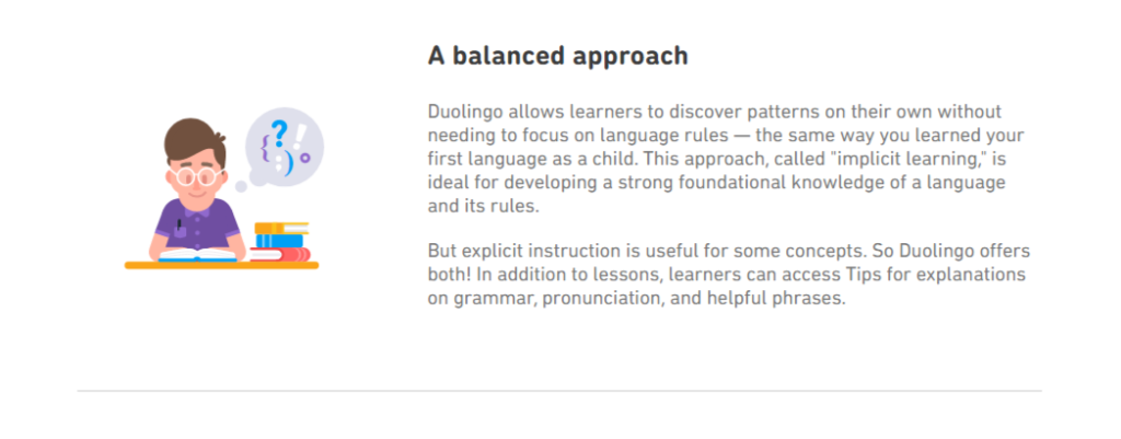 Duolingo Teaching Approach
