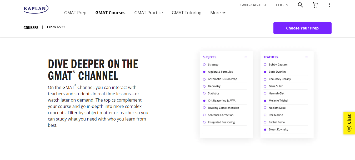 Kaplan GMAT Interactive lessons