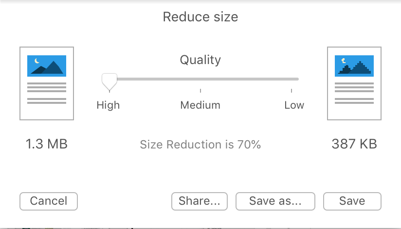 Reduce Size