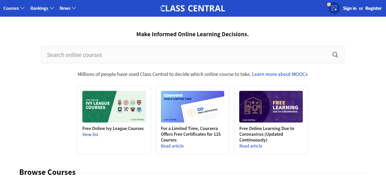 Class Central Overview