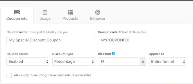 ThriveCart-Creating a coupon