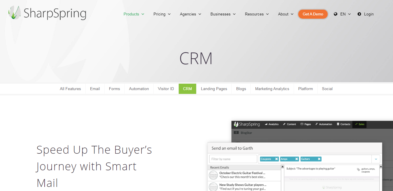 Sharpspring CRM tool for business