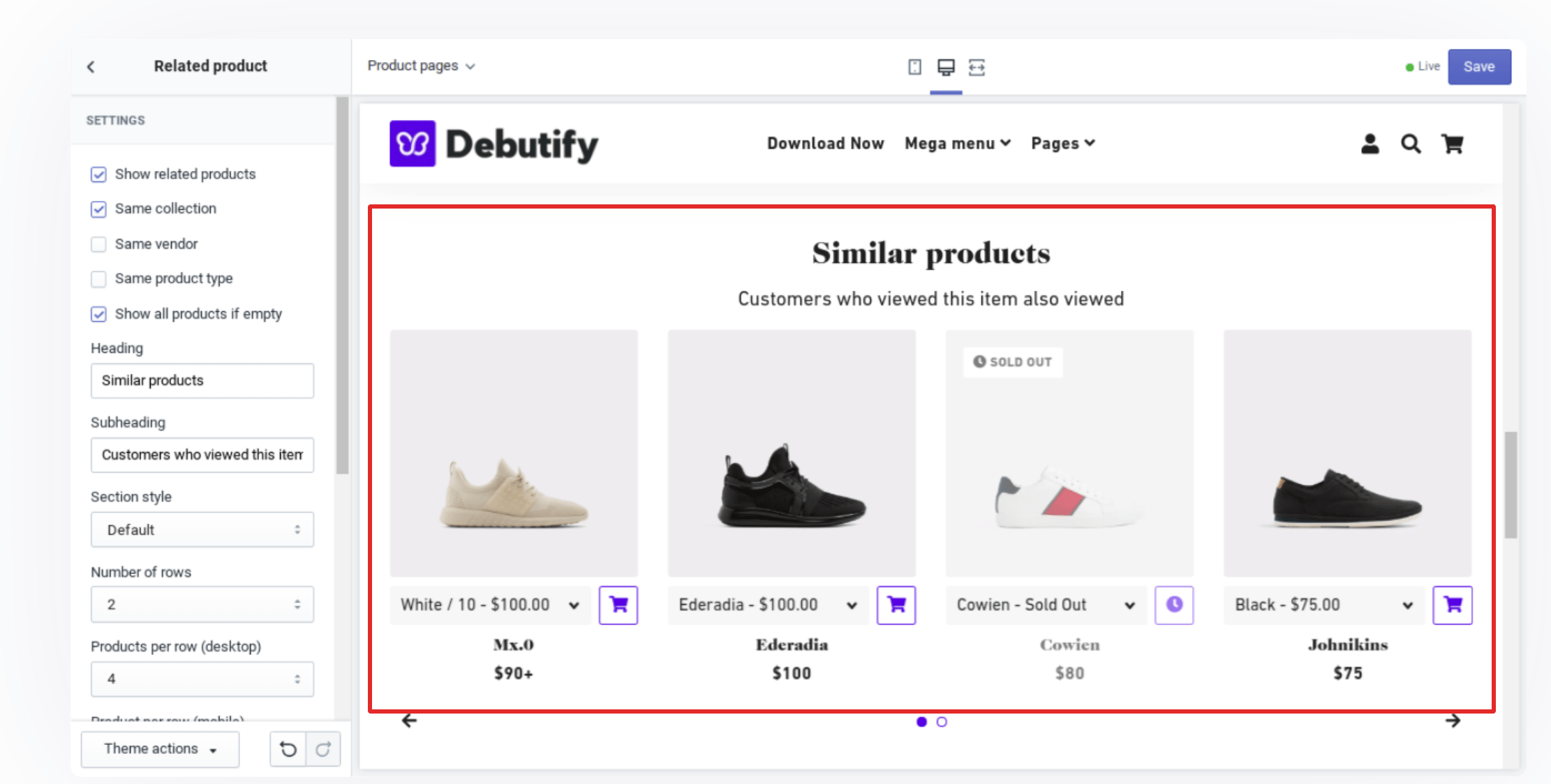 Debutify features and pricing