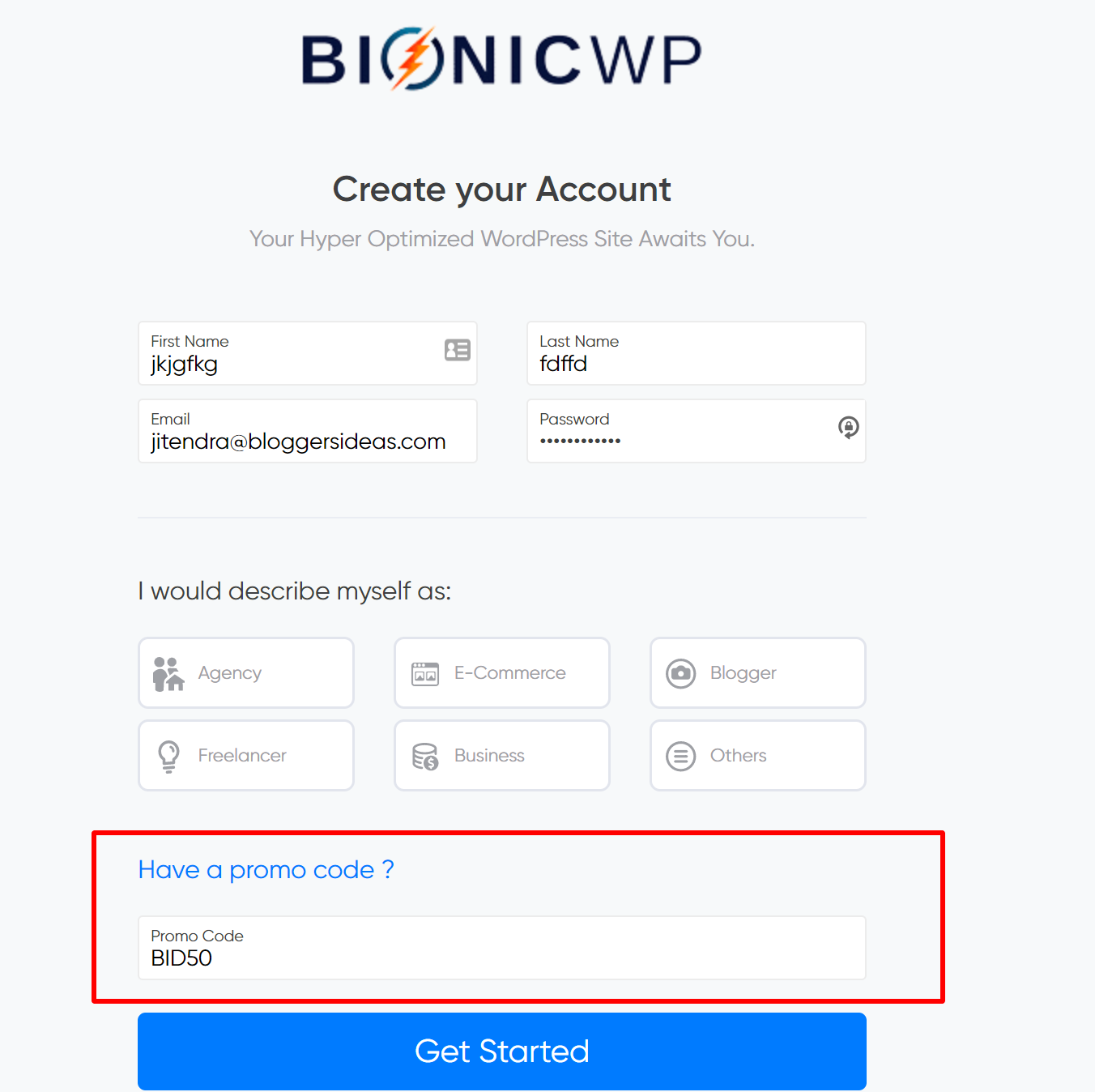 BionicWP hosting discount