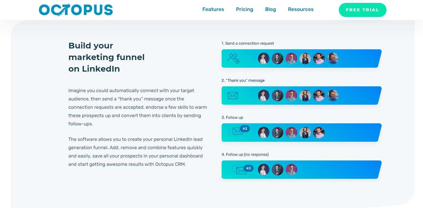 Octopus-CRM-Review - Build your marketing funnel on LinkedIn