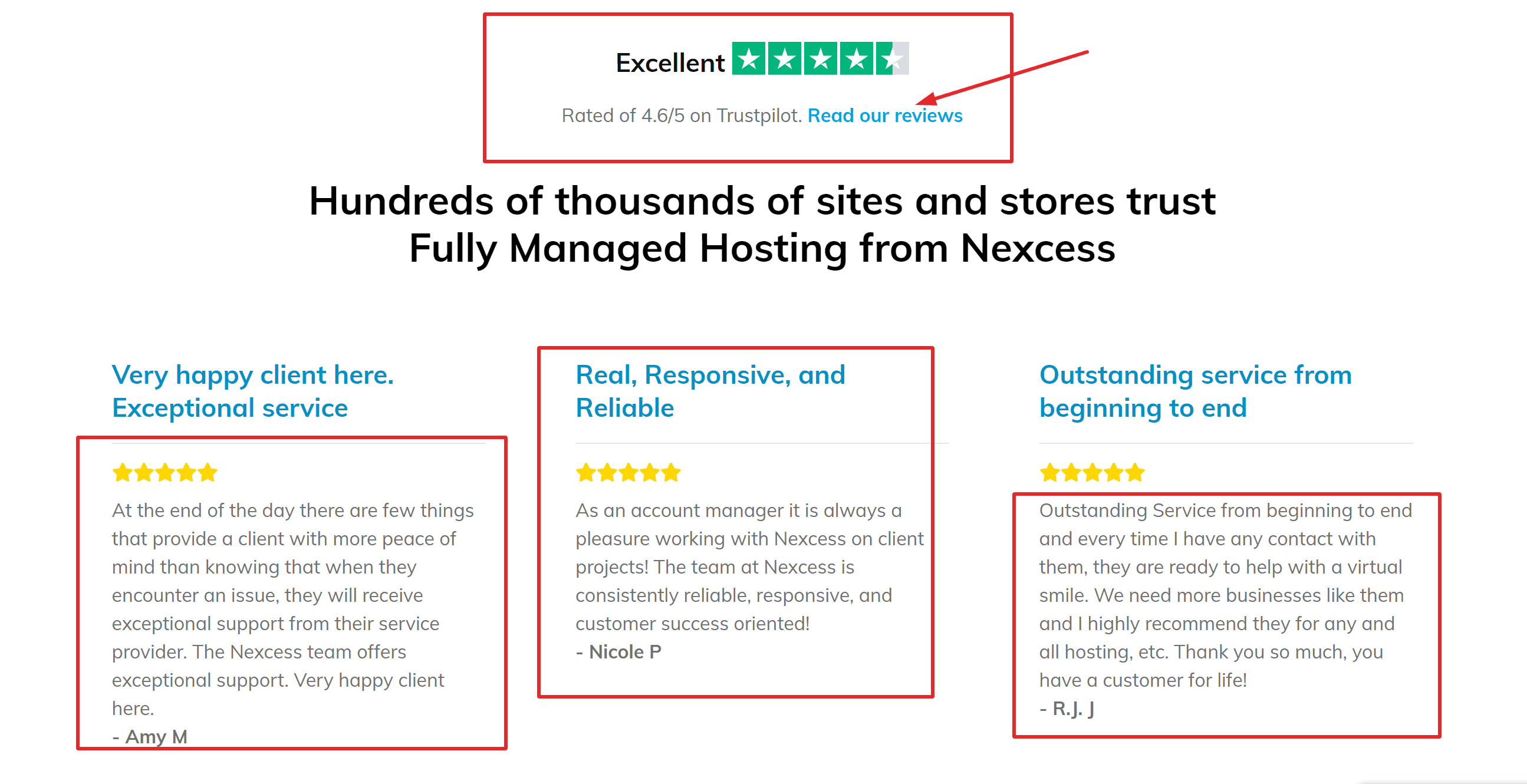 Nexcess Hosting top reviews