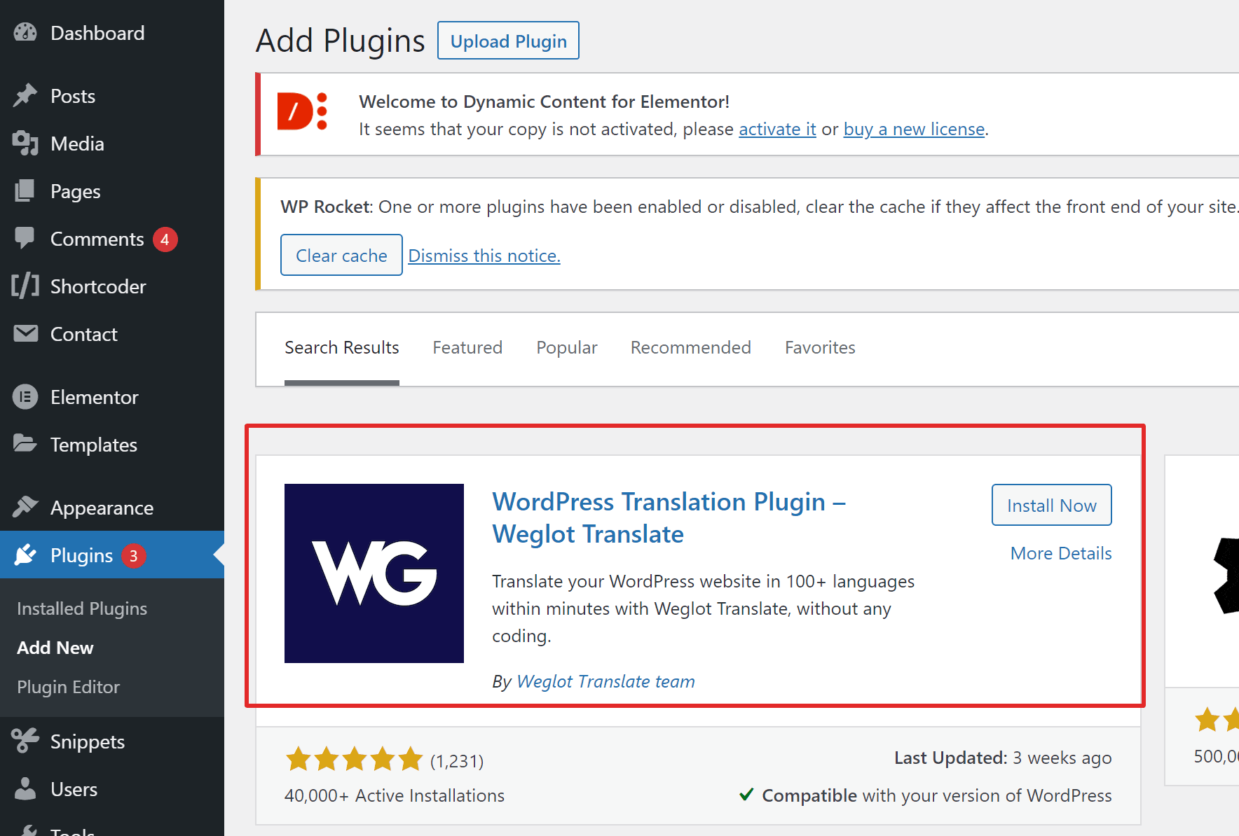 Weglot plugin download