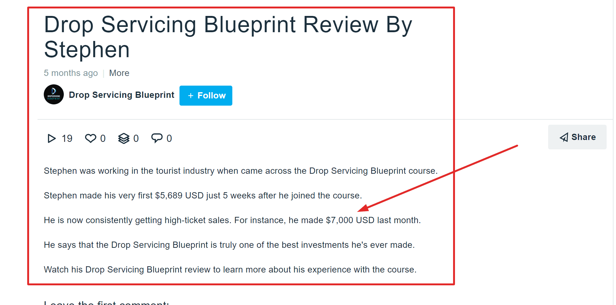 Drop Servicing Blueprint By Dylan