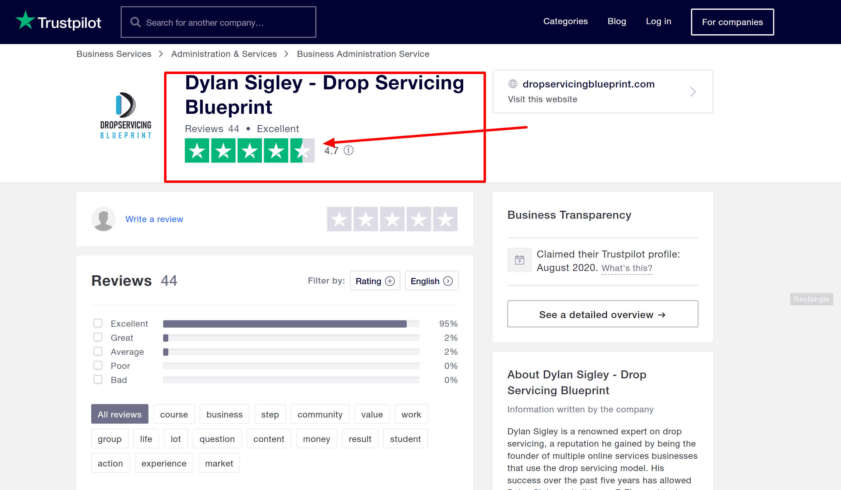 Dylan Sigley - Drop Servicing Blueprint Reviews Read Customer Service