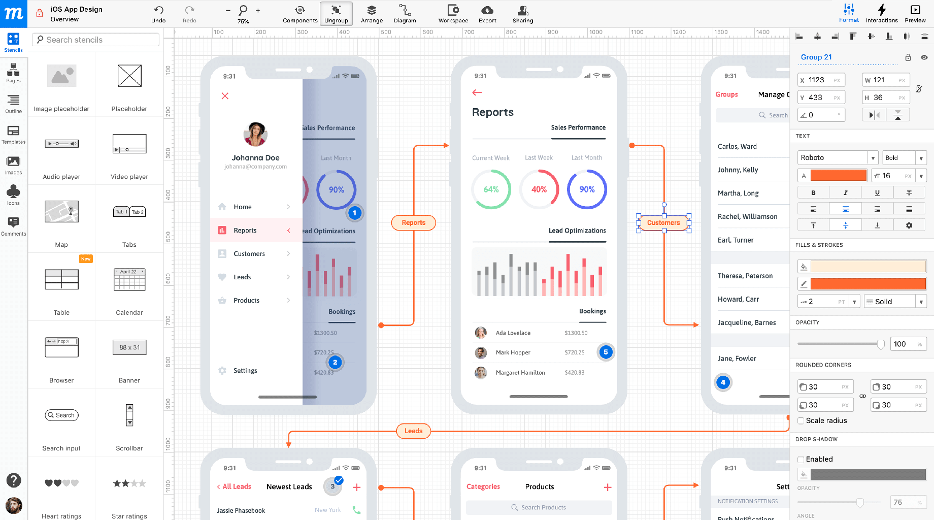 Moqups workflow- mockflow vs moqups