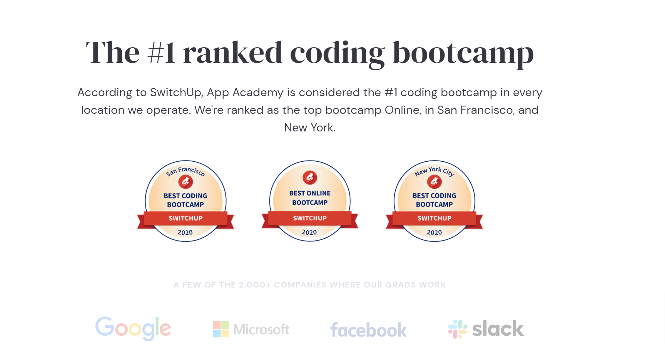 Lambda school vs app academy- AppAcademy awards and recognitions