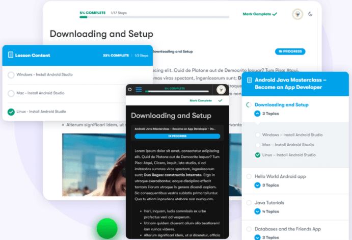 Distraction-free reading and Dark mode option-learnmate learndash Review