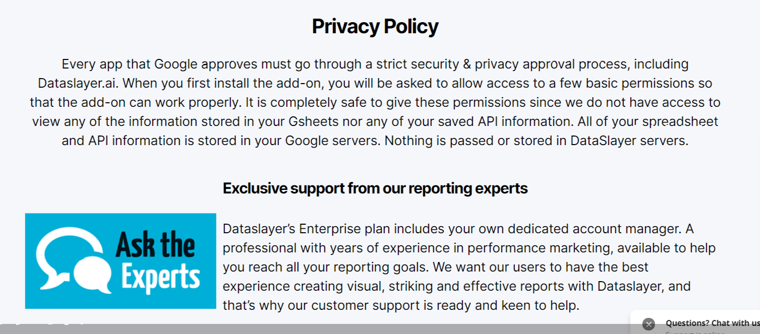 Privacy Policy- Dataslayer.ai Review