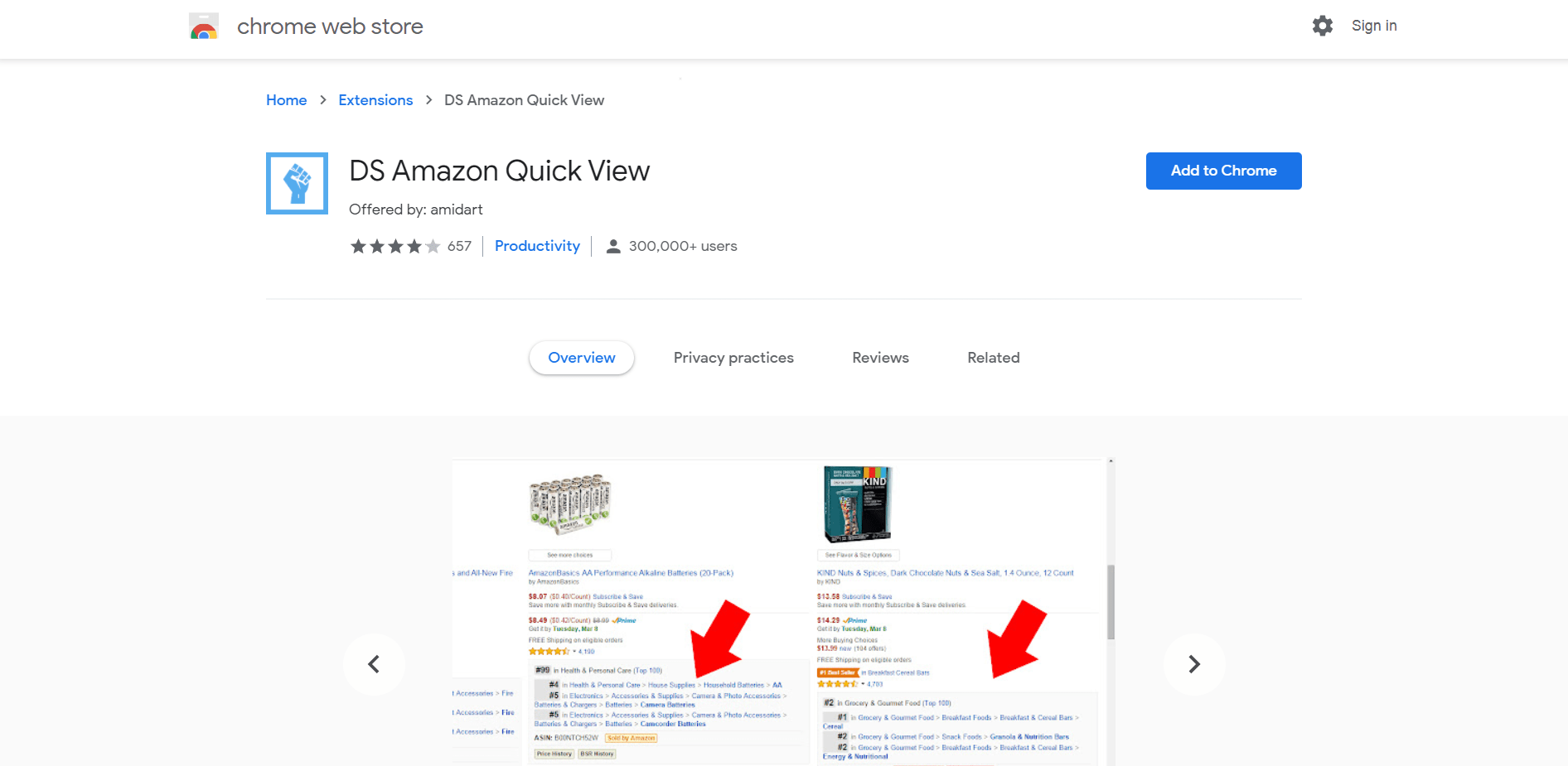 DS Amazon Quickview