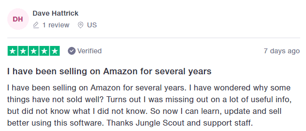 JungleScout User Review
